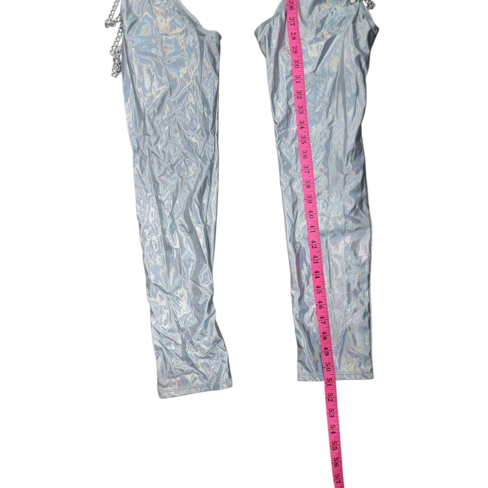 Silver Metallic Rave Jumpsuit - Picture 10 of 14